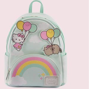 Pusheen x Hello Kitty pastel rainbow purse